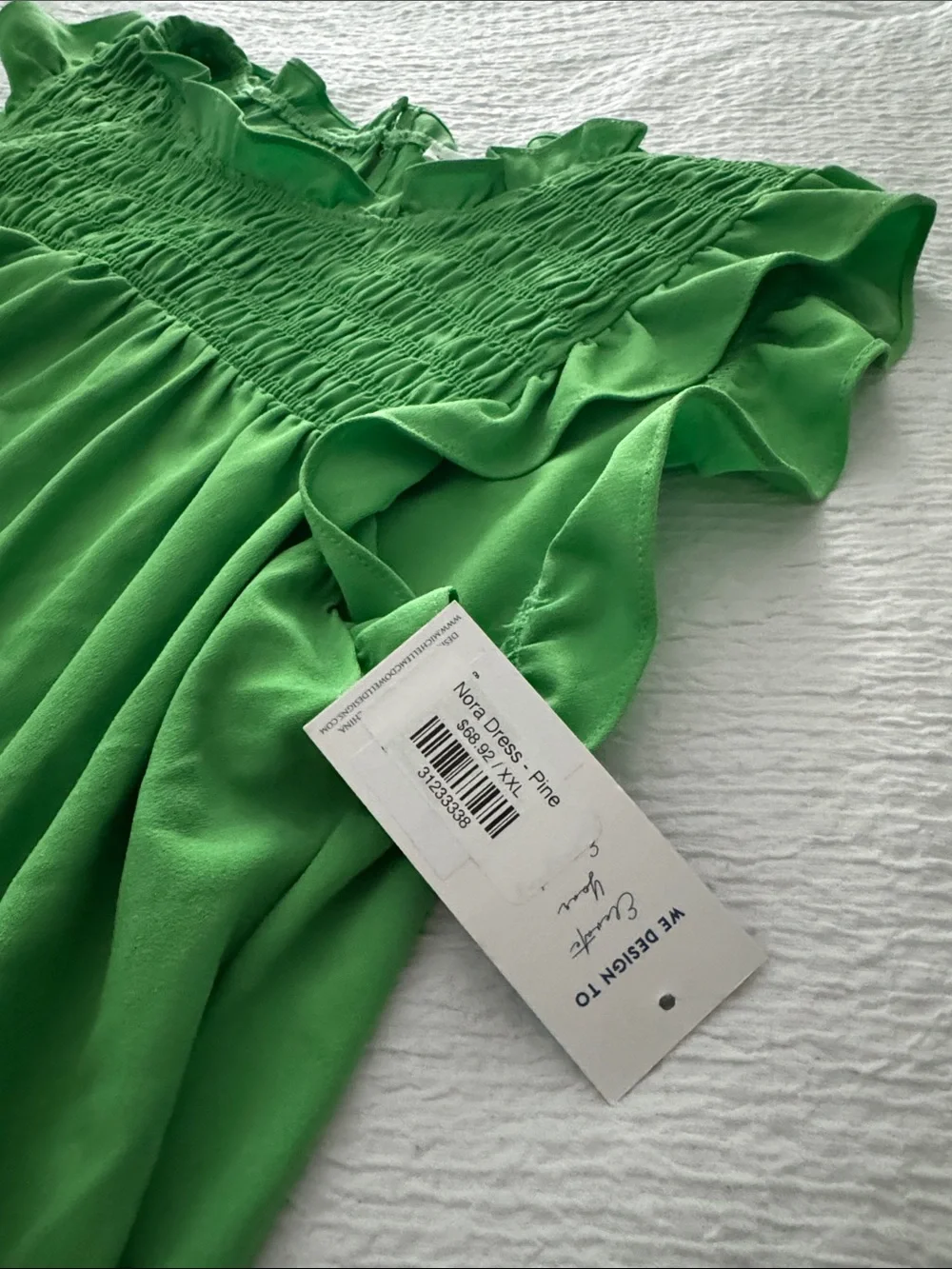 NWT Michele McDowell green dress 2x
